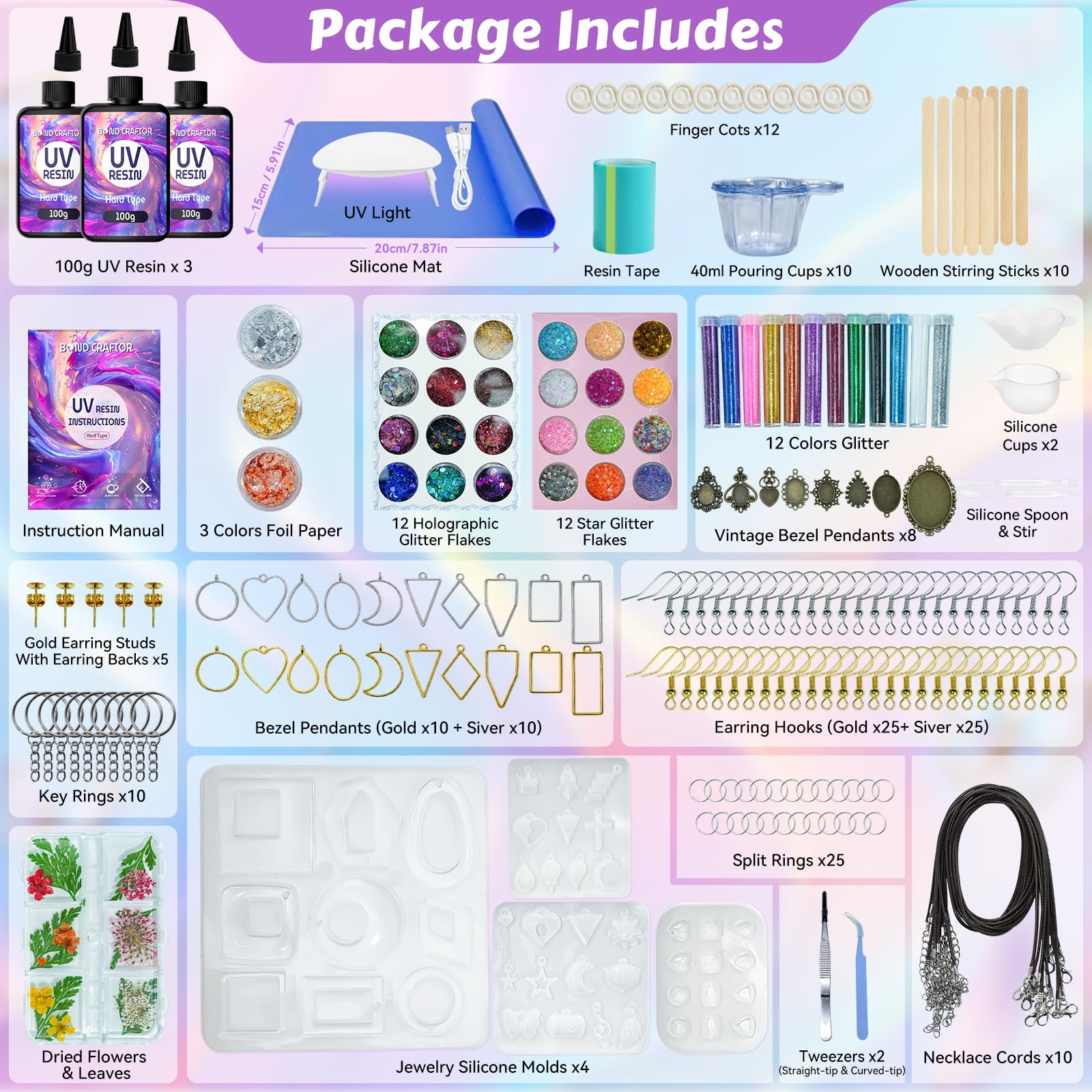 UV Resin Kit for Jewelry Making - Bond Craftor -5