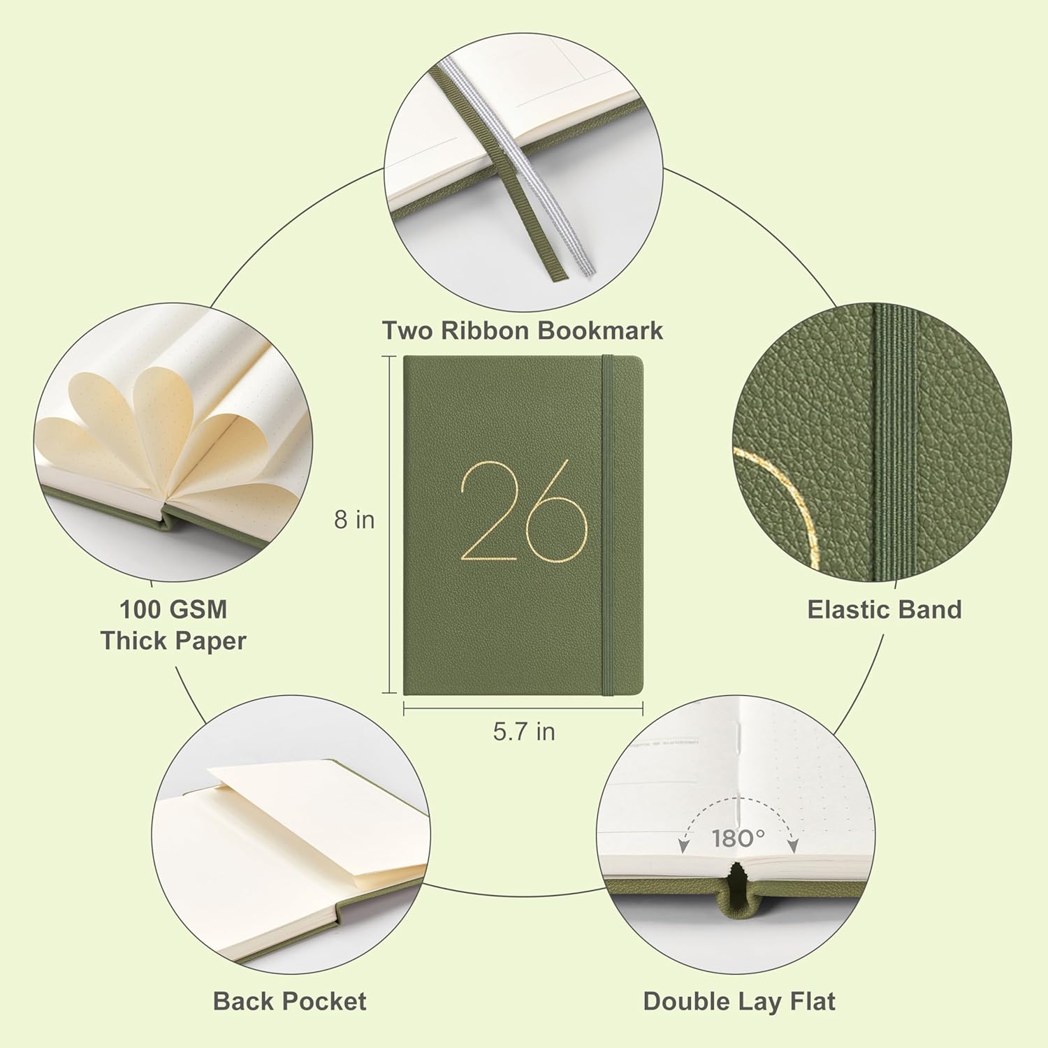 Stay Organized and Inspired: Review of the And Per Se 2026 Planner in Olive Green