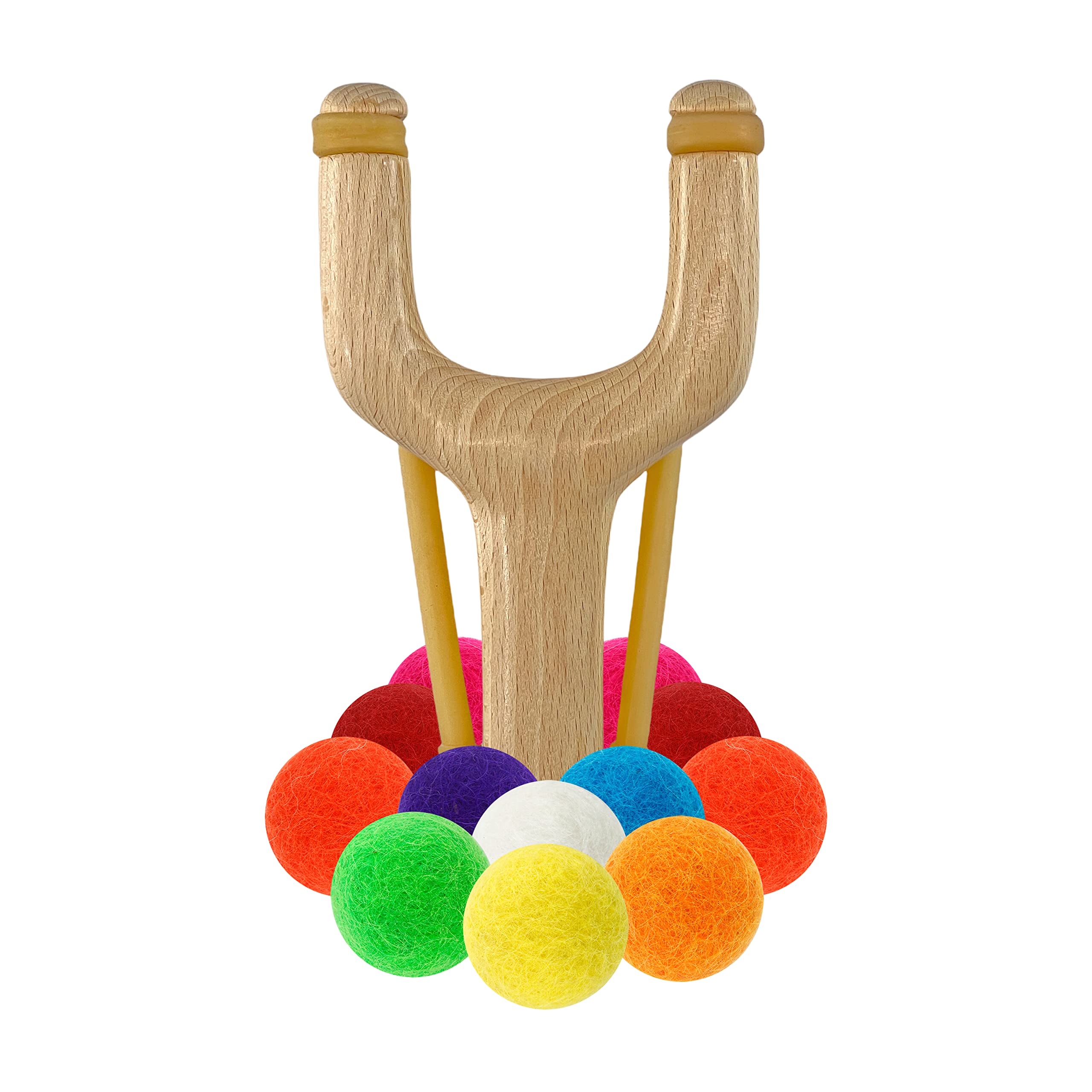 Trouble Maker Wooden Slingshot + Felt Ammo