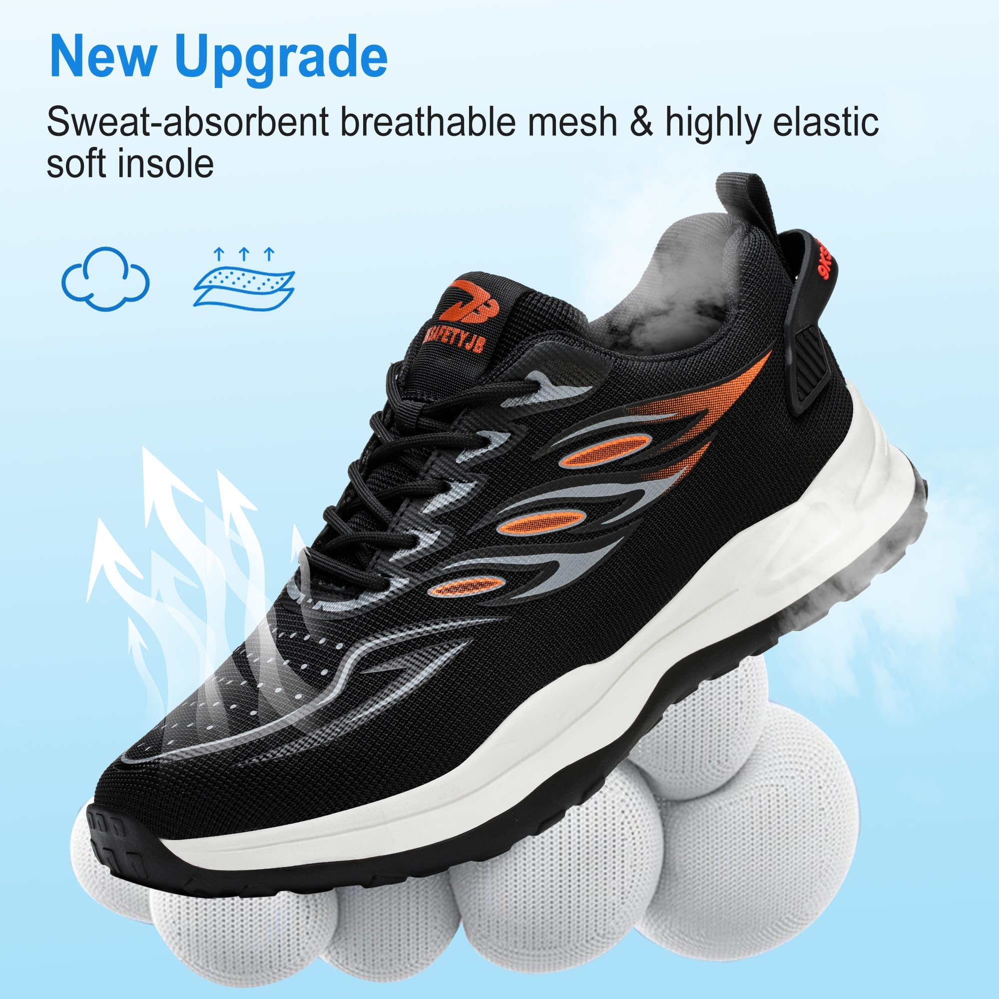 Scarpe Antinfortunistiche Uomo Donna Comode Sportive da Lavoro con Punta in Acciaio 36-46EU