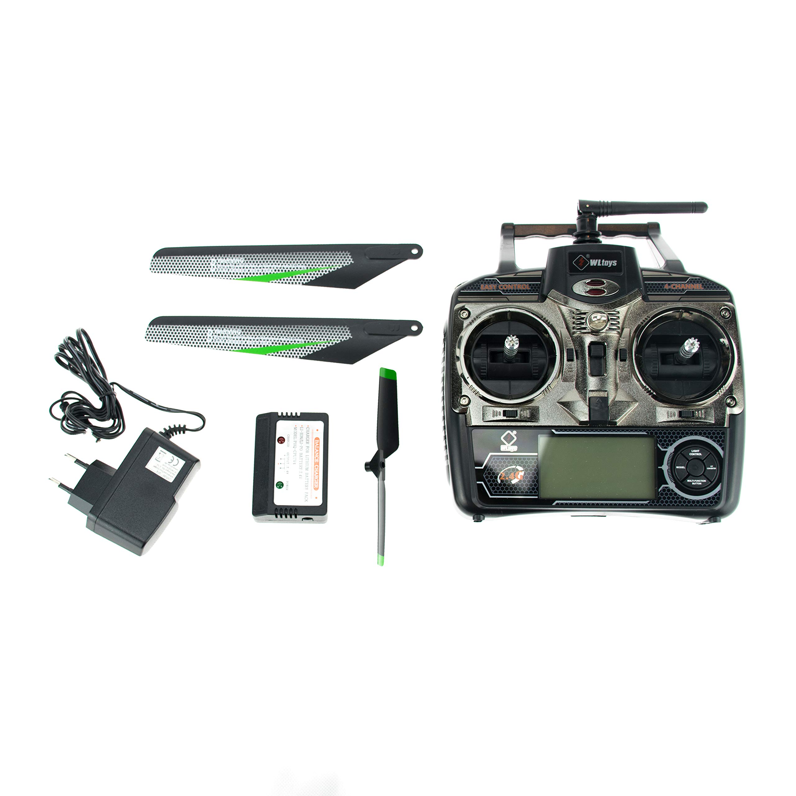 efaso RC Helikopter V912 z silnikiem bezszczotkowym – 2,4 GHz, 4-kanałowy helikopter Single Blade Gyro kompletny RTF