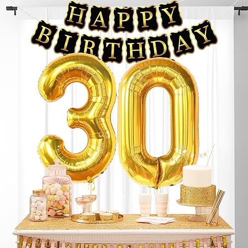 Miniatura 3 de KatchOn, Globo dorado gigante del número 0 de 40 pulgadas, globo de 0 dígitos  Globo dorado cero para decoraciones de cumpleaños doradas  Globo