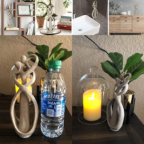 Miniatura 3 de Estatua de arenisca, hecha a mano de arenisca beso, amantes, pareja, estatua, escultura, escultura, arte, decoración artesanal