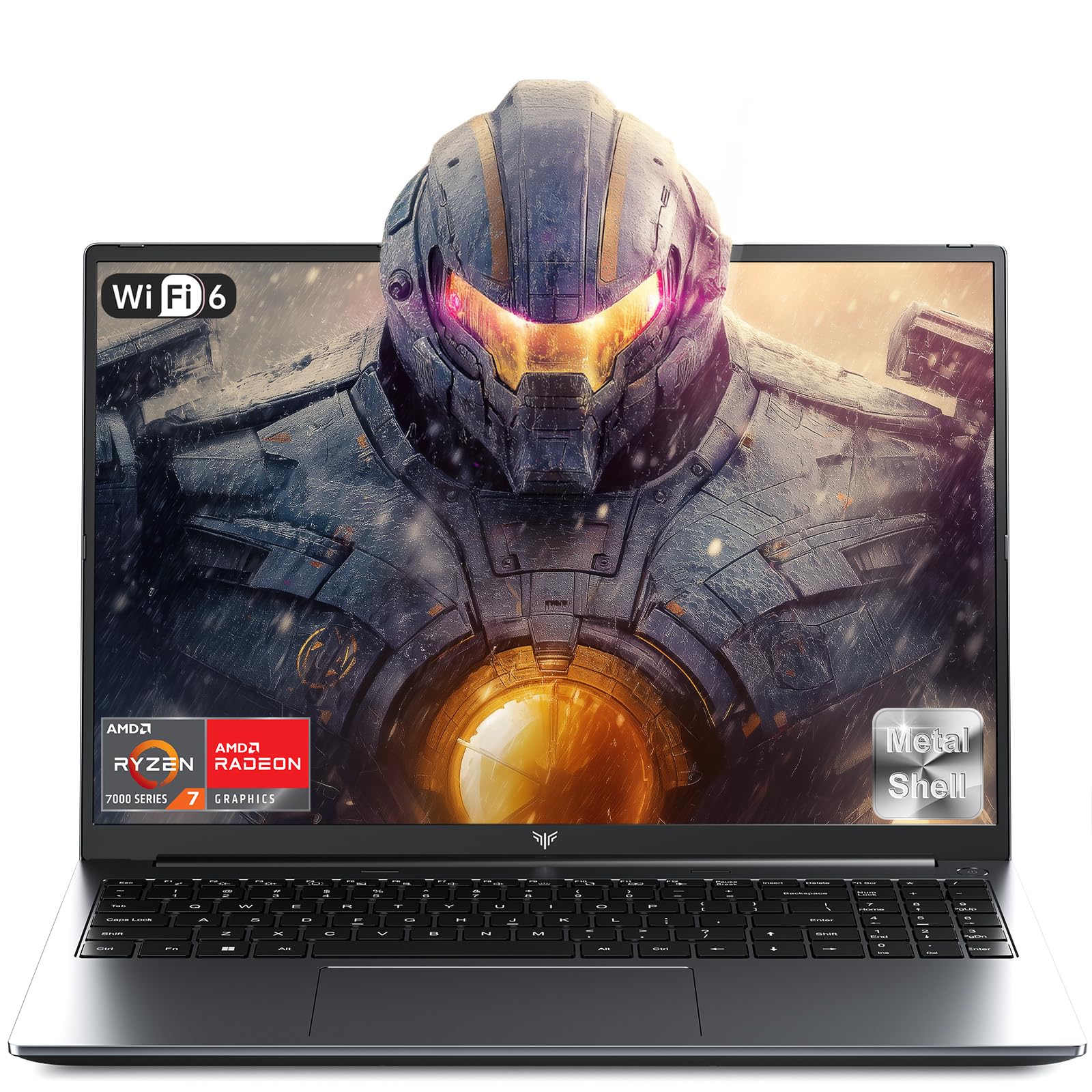 ACEMAGIC Gaming Laptop AMD R7 7735HS 16-in IPS Radeon 680M AMD laptops 16GB DDR5 (2 * 8GB, up to 64GB) 512GB NVMe SSD Dual Fan Numeric & Backlit Input WiFi 6 Type-C*2 USB 3.2 HDMI 3.5mm Audio