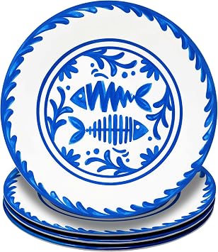 Le Cadeaux Luxury Melamine Dinner Plate 11 inch, Set of 4, MEDITERRANEO