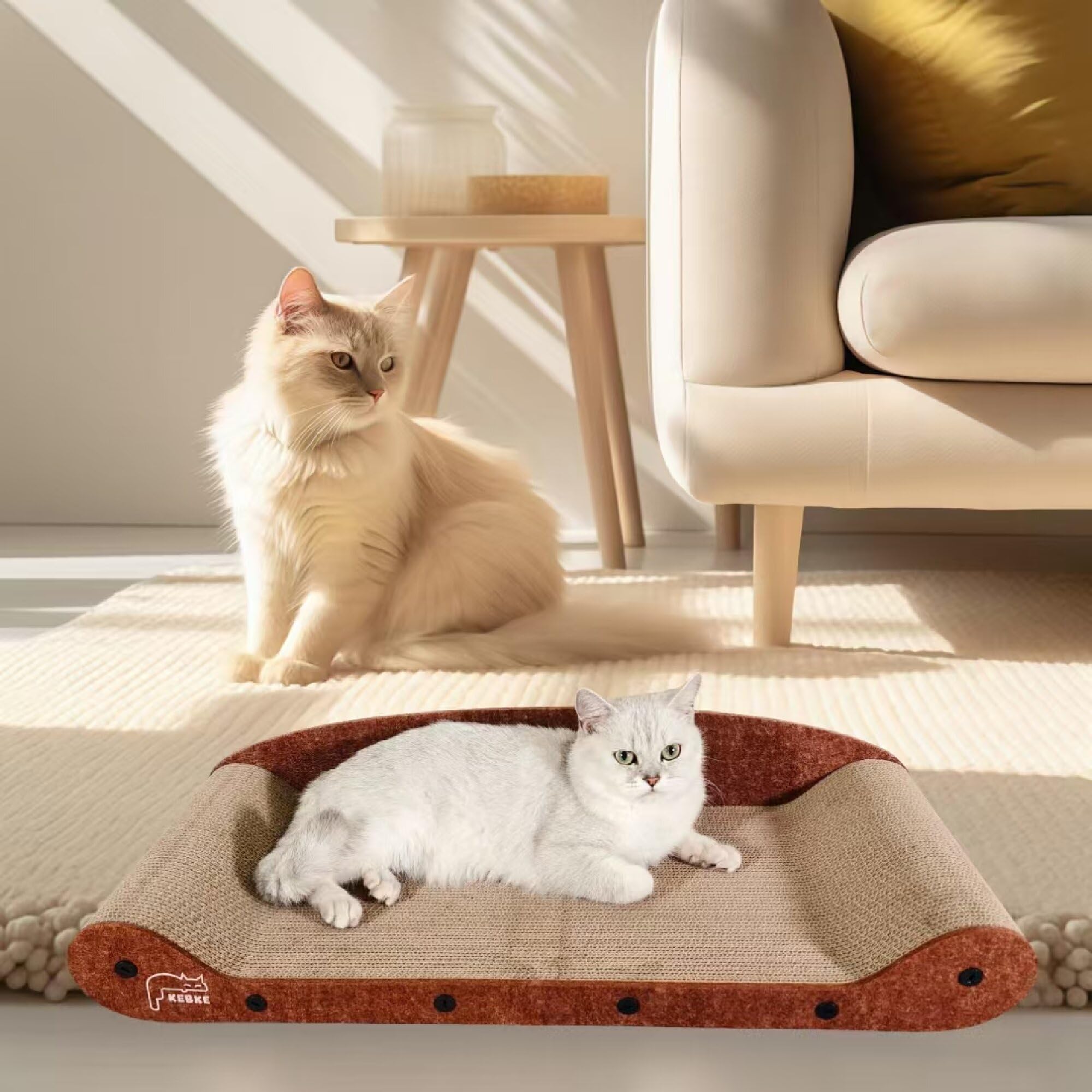 Protector de sofá Extragrande de 76 cm con Almohadilla para rascar de 44,5 cm, Protector de Muebles Duradero para Gatos de Interior
