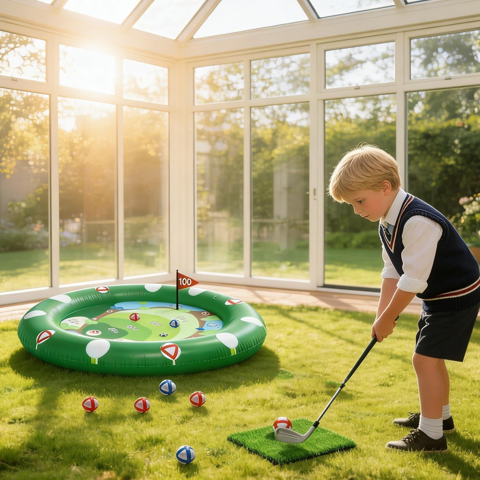 Zabawka golfowa do basenu Zabawki Ogrodowe | Pływająca Gra W Golfa Dla Obozów Letnich, Imprez na Podwórku, Wakacji Parków Wodnych, Rodziny, Dzieci Chłopców Dziewczynek w