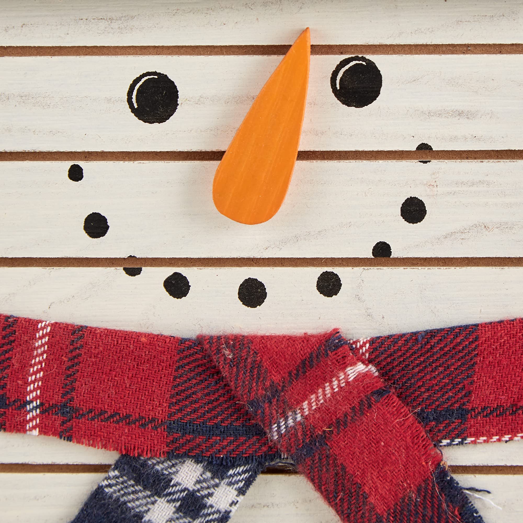 DII Urlaubs-Wanddekoration zum Aufhängen, 11 x 5, quadratischer Schneemann, Adventskalender, 3-teilig