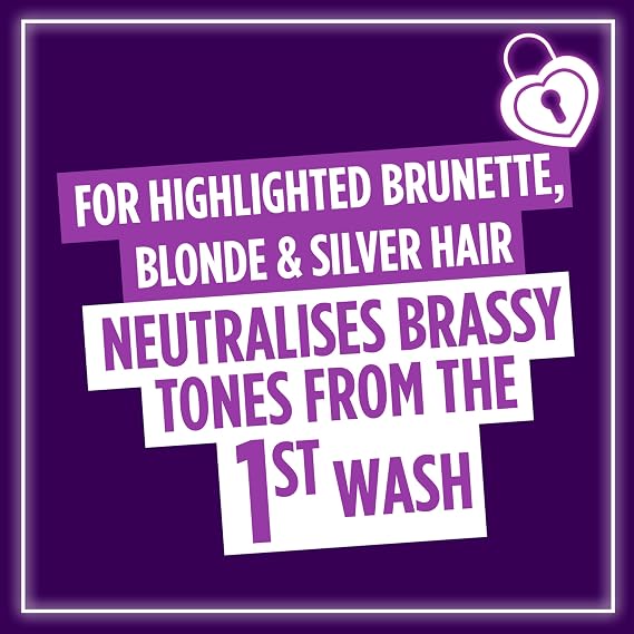 L'Oreal Paris Elvive Colour Protect Anti-Brassiness Purple Shampoo, Neutralises Yellow, Orange & Brassy Tones, Nourishes Highlighted Blonde, Brunette & Grey Hair for Vibrant Colour, 200ml