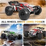 1:16 Scale All-Terrain RC Car for Adults - 40+KM/H High Speed 4WD Off-Road Remote Control Truck with 2 Rechargeable Batteries, 2.4GHz Electric Toy Vehicle Gift for Teens and 14+