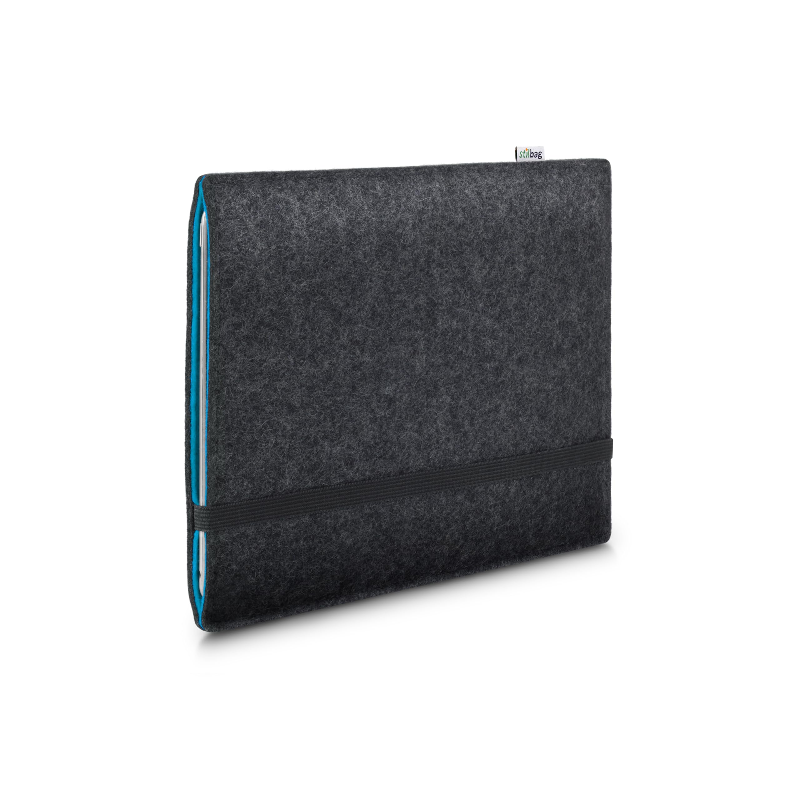 Stilbag Tablet-Hülle 'Finn' Aus Filz – Maßgeschneidert, Farbe Anthrazit/rot, Made In Germany