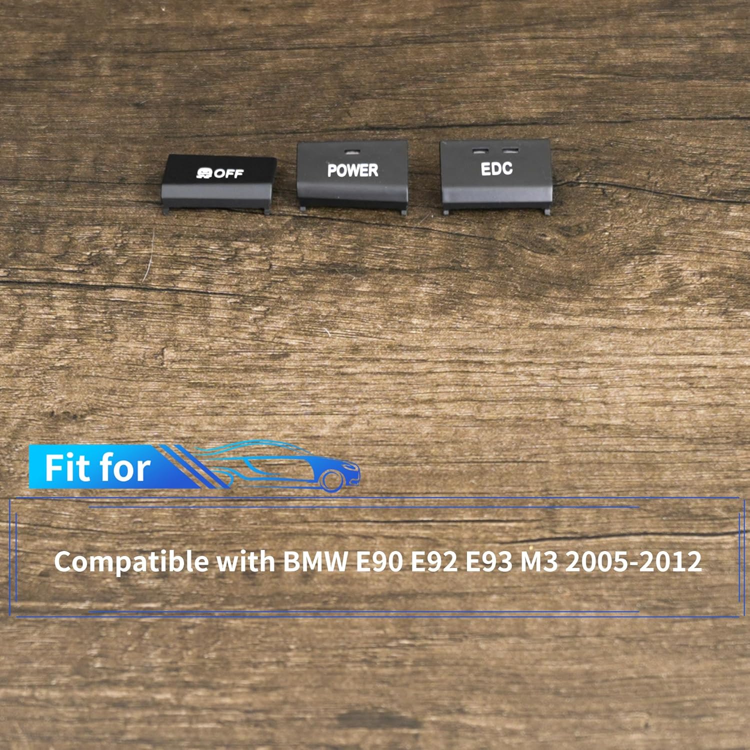 Rldym Car Center Console Switch Button Multifunction Auto Switch Cover Power EDC Off 3PCS Button 61317841136 for BMW 3 Series M3 E90 E92 E93 2005-2012, (Power EDC Off 3PCS)