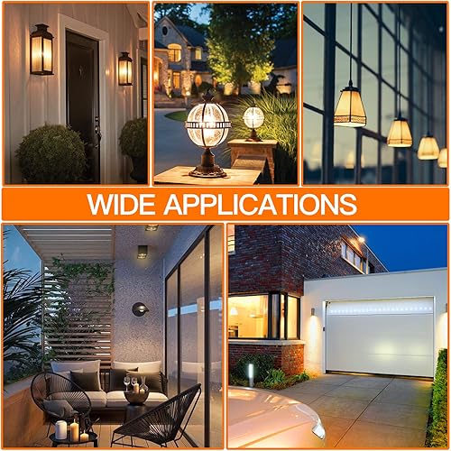 Miniatura 5 de Bombillas con sensor de luz del anochecer al amanecer, A19 12 W (equivalente a 100 W), bombillas LED de encendido automático de 1200 lúmenes, base