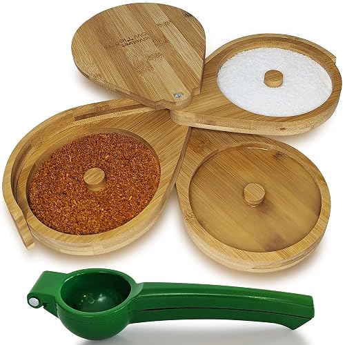 | Margarita Salt Rimmer Set | 3 Tiered Bamboo Glass