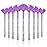 9 Pieces Facial Fan Mask Brushes, Soft Facial Applicator Brushes Tools for Peel Glycolic Makeup for Mud Cream(Purple, Silver)
