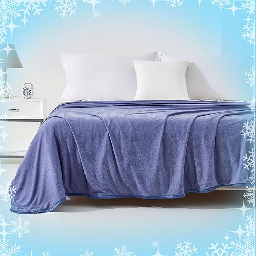 Miniatura 2 de Tametra - Manta refrescante para durmientes calurosos, mantas de verano de tamaño individual con efecto frío de doble cara para cama, ligera y