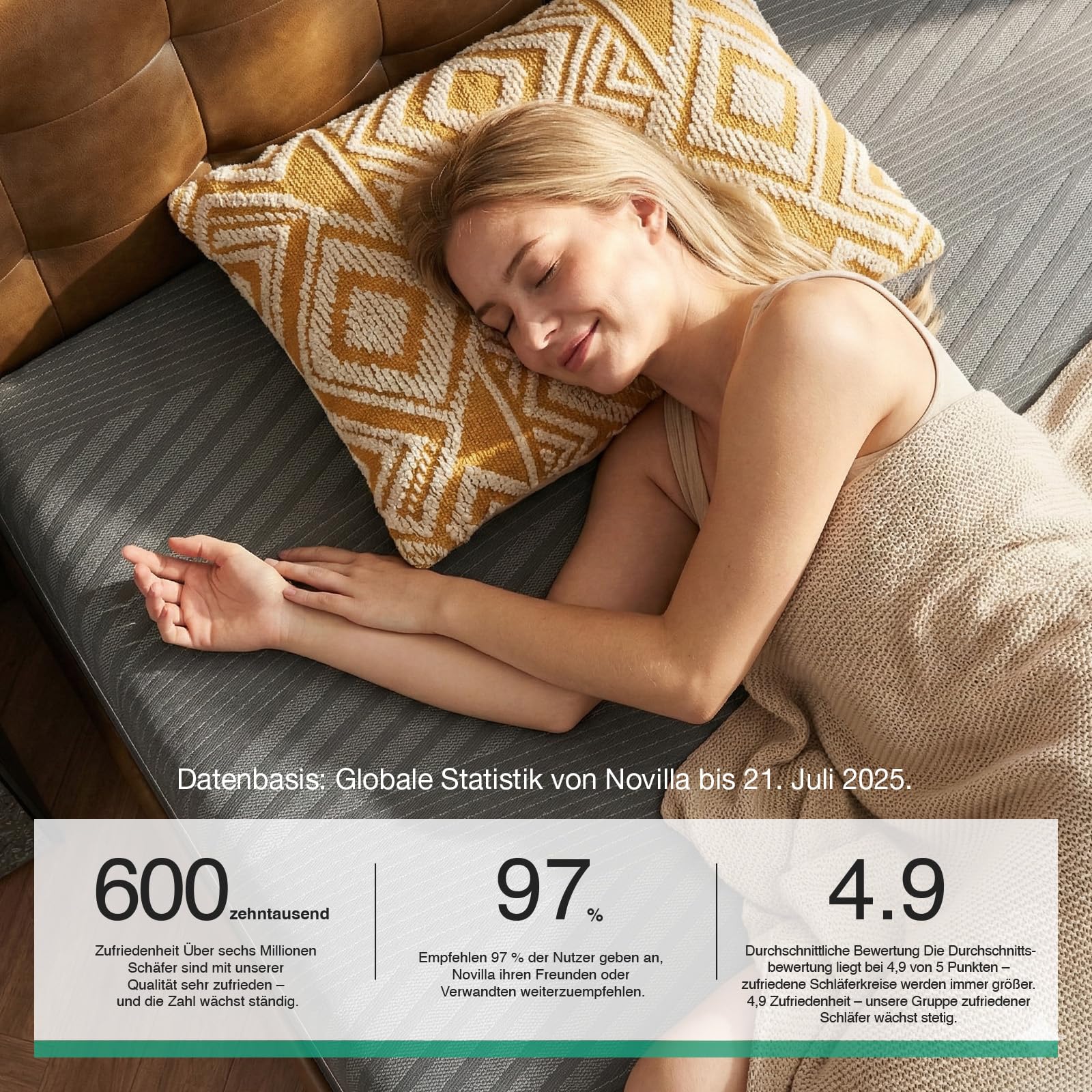 Novilla Coolmax Matratze 160x200 cm 7-Zonen Gel & Greentea Memory Schaum Kaltschaummatratze, mit Kühlender Stoff, H3 & H4 mittelfest, 30 cm Höhe, Öko-Tex Zertifiziert, Atmungsaktiver Waschbarer Bezug