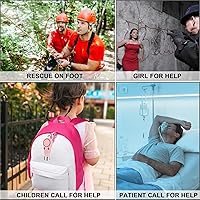 Vista 8 de Alarmas personales para mujer, alarma de seguridad personal para mujeres, alarma personal con sirena de 135 DB, luces de calentamiento rojas y Rosado