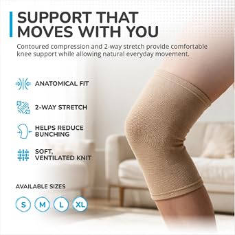 Thermoskin Elastic Knee Support, Beige, Large