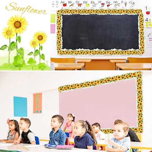 Vista 101 de Spiareal Tablero de anuncios con borde de muñeco de nieve de 68.9 pies, borde de flores, playa, sol, eucalipto, bandera de pata, sombrero de globo