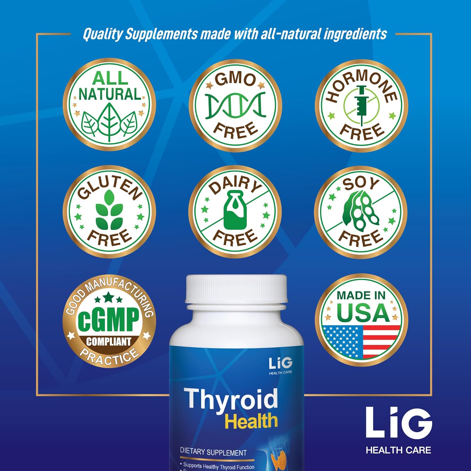 LIG Thyroid Health - Natural Herbal Supplement - Shrink Thyroid Cysts and Nodules - Balance Hormone Levels - Honeysuckle Flower - Image 5
