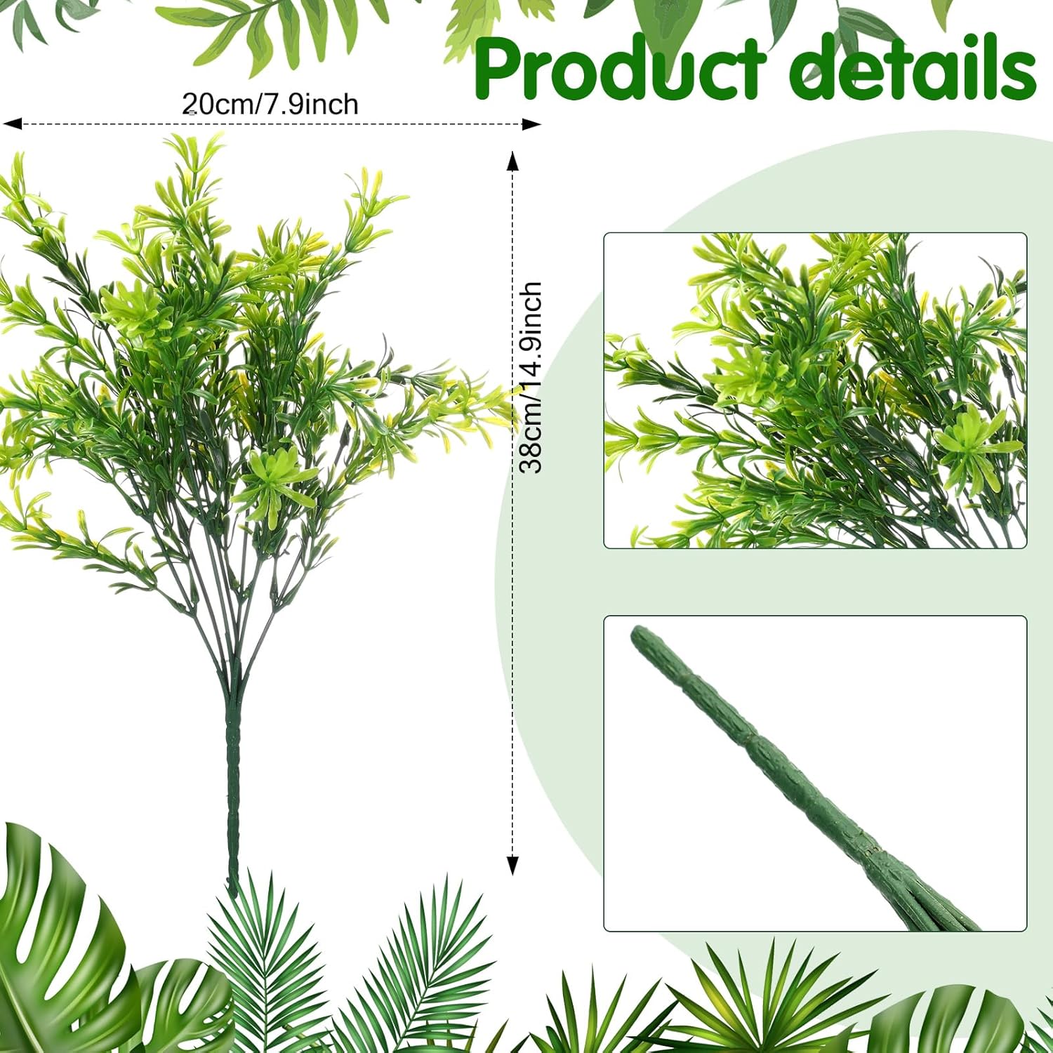 Cindeer 24 Pcs Artificial Flowers Plants for Outdoors, UV Resistant Artificial Fake Plastic Faux Flowers Plants Outdoor Indoor for Spring Summer Wedding Decors