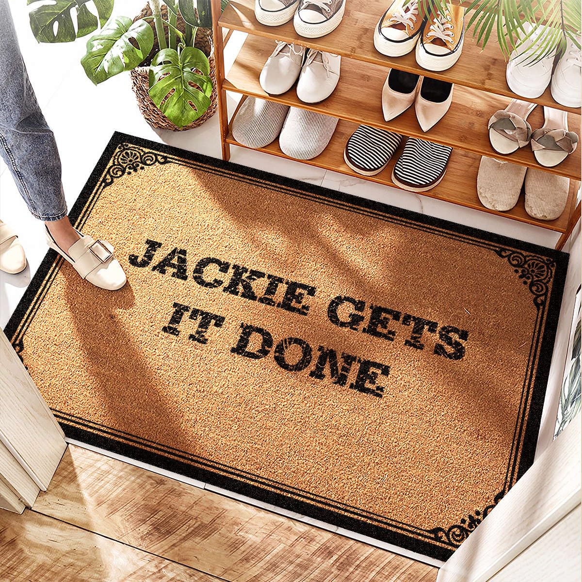 Tapis de porte d'entrée en coco pour habiller la maison et la salle de bain