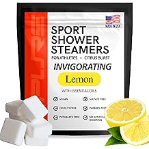 运动淋浴蒸笼 - 美国制造,采用天然柠檬精油、芳香疗法、压力和鼻窦缓解、运动员肌肉恢复、跑步者最佳生日和情人节礼物