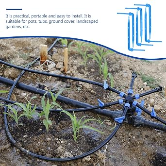 Yardwe 100Pcs Automatic Drip Irrigation Stakes for Indoor Plants Self-Watering System Flower Pot Watering Tool Portable Easy Install Drip Emitter Stakes for Home Garden