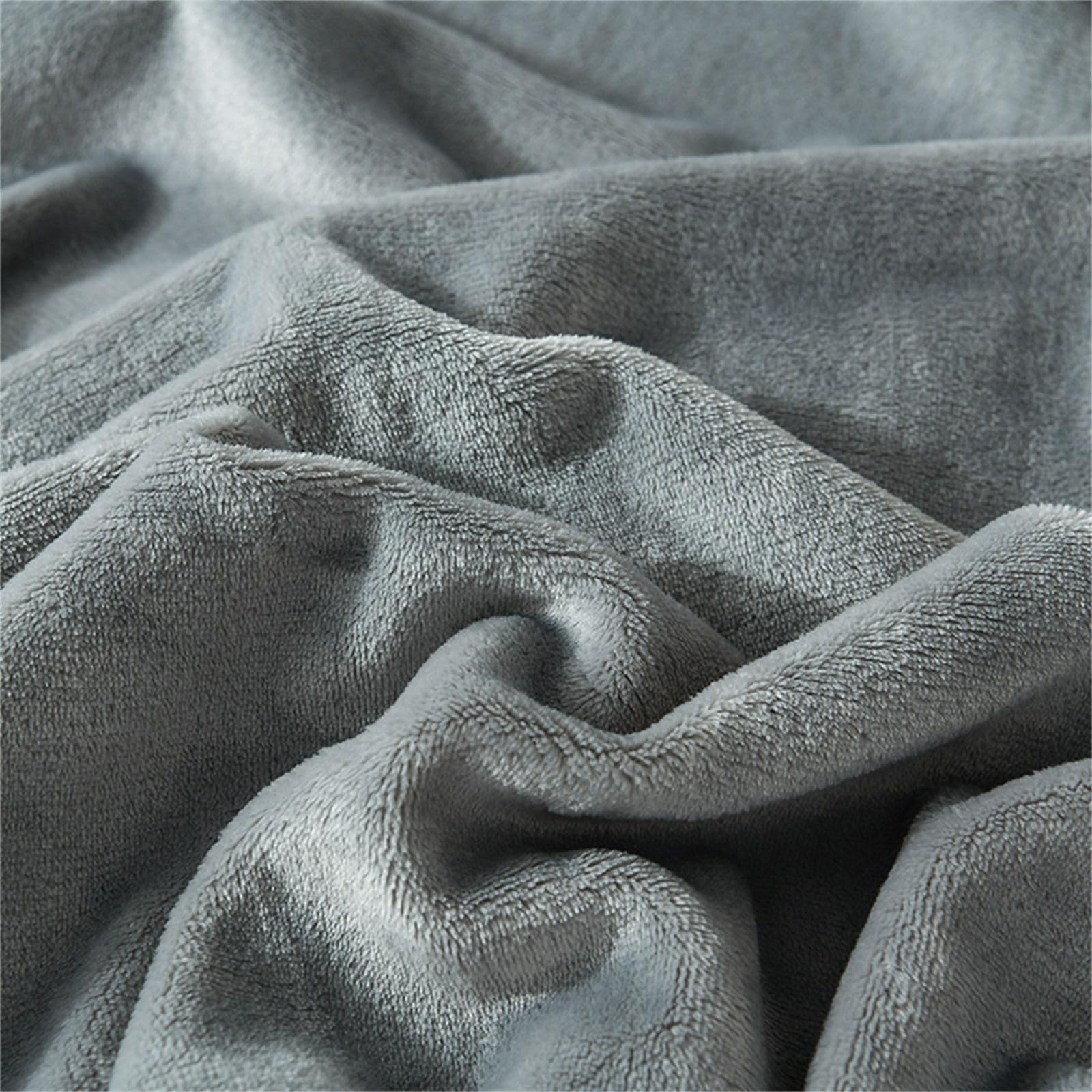 Chickwin Stile Semplice Coperta di Flanella, Tinta Unita Coperte Calda Coperta Divano Microfibra Morbida e Confortevole Coperta Letto per Letto Singolo Matrimoniale (150x200cm,Grigio
