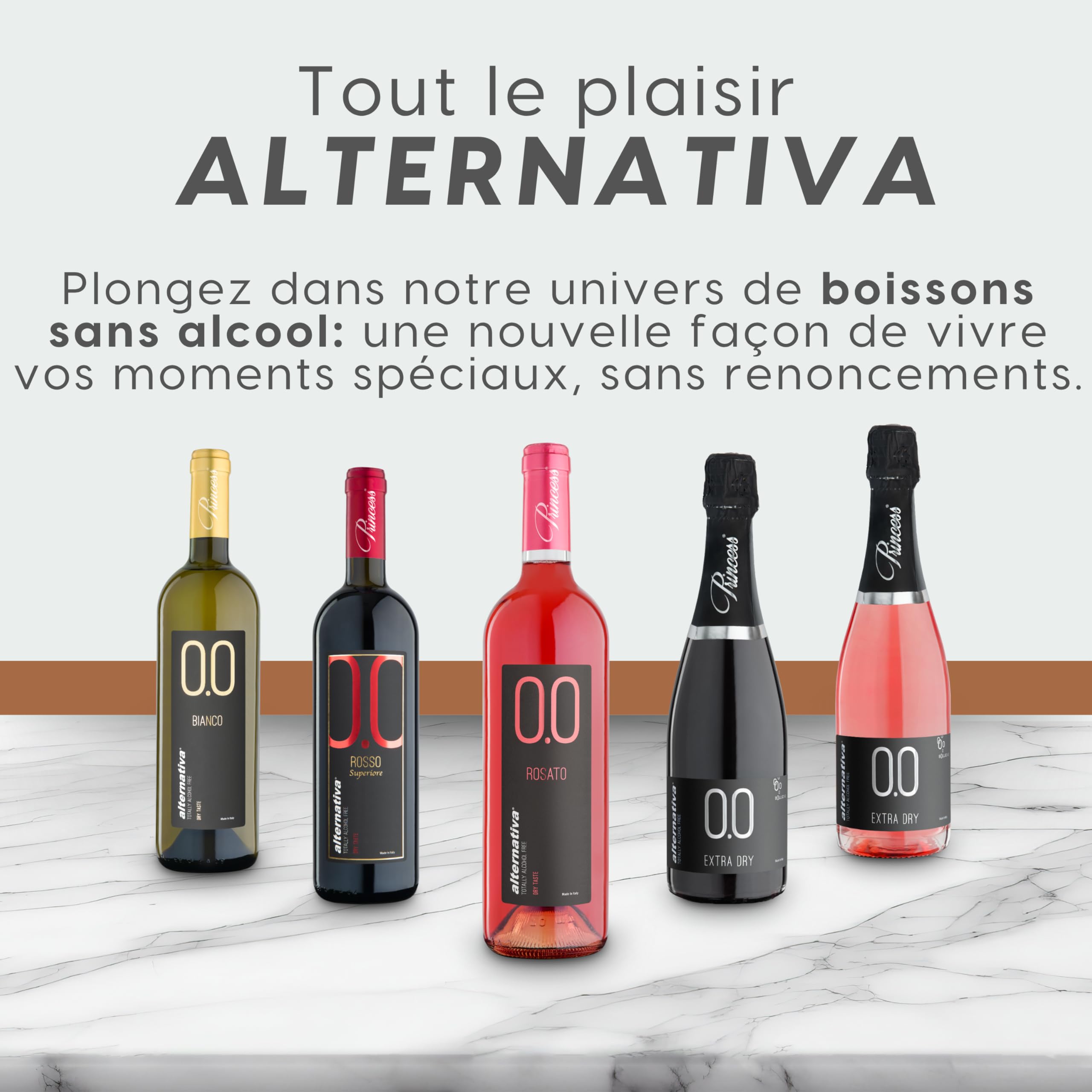 ALTERNATIVA Bag in Box Rosé Sec Sans Alcool 0,0% – 5 Litres | Boisson Désalcoolisé Premium Italien – Idéal pour Célébrations, Cadeaux, Occasions Spéciales – Alcool Free