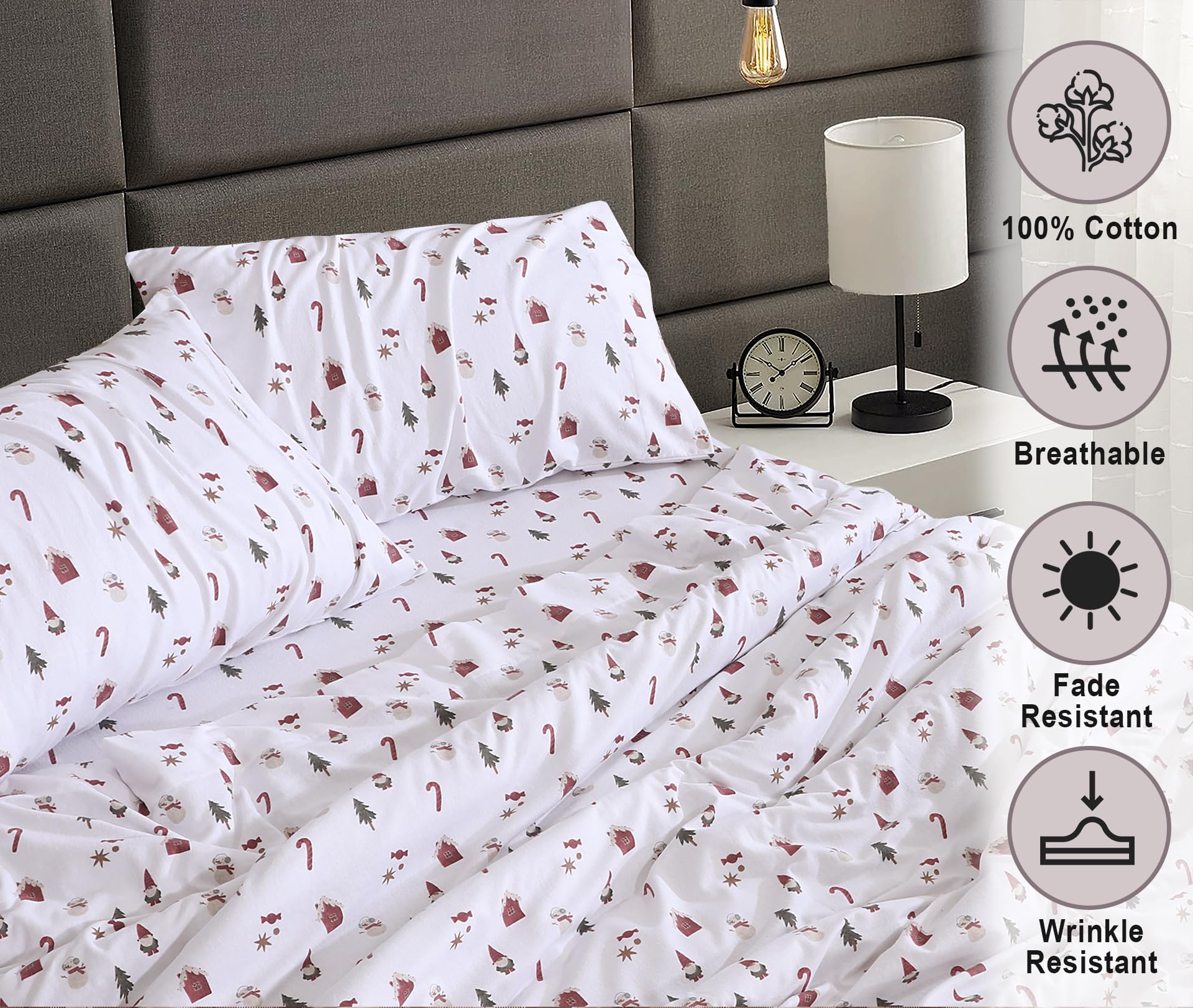 Amazon.com: RUVANTI Flannel Sheets Twin Size - 100% Cotton  RUVANTI 100% Cotton 3 Pcs Flannel Sheet Set Twin main image 0