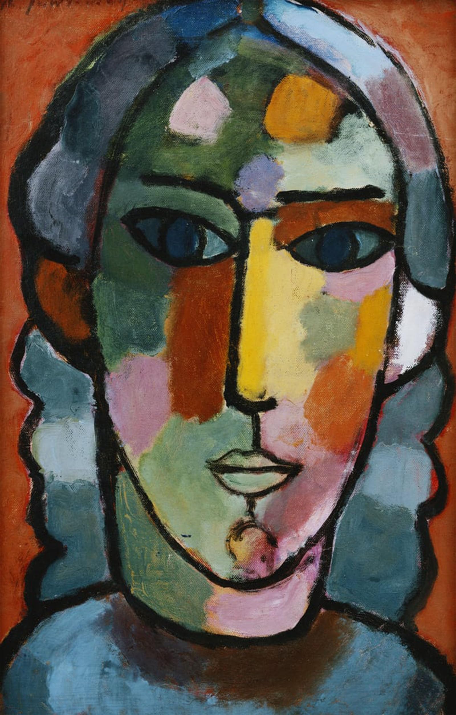 POSTERIIk Famous Animal Posters Vintage Picture Head of Girl Madchenkopf by Alexej Von Jawlensky Modern Wall Decor for Home Decor 60x90cm