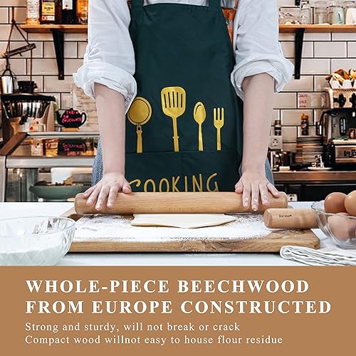 Miniatura 8 de Bamber Wood Rolling Pin, 11 Inch by 1-1/5 Inch 11 x 1.2 pulgadas,13.4*1.2 pulgadas,15 x 1.5 pulgadas,17.3*1.6 pulgadas,17.5* 2.2 pulgadas,2-11 x 1.2