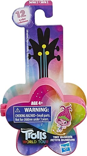 DREAMWORKS TROLLS World Tour Tiny Dancers Series 1 Figuras coleccionables de juguete, 1 de 12 personajes diferentes, con anillo o pasador