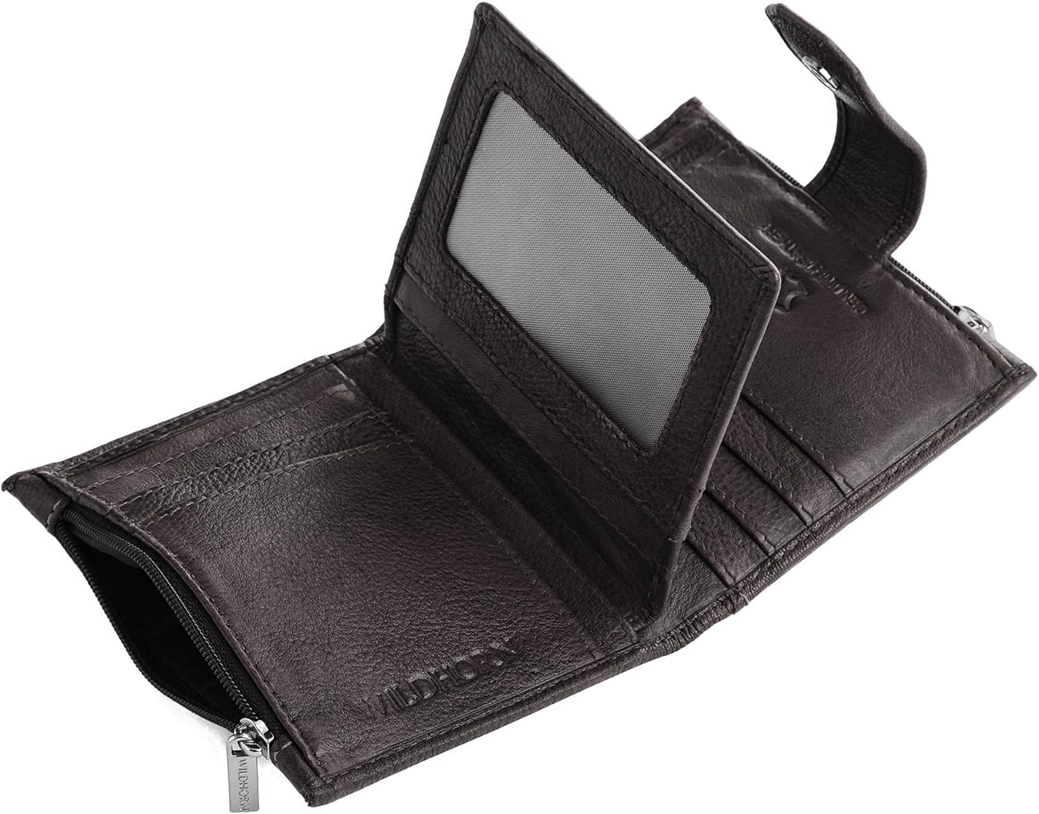 WildHorn Leather Wallet for Men, Brown, 11.5 x 9.3 x 1 cm, Classic