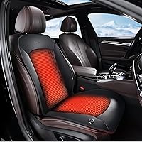 FLORICH Winter Car Seat Cushion Plush Full Back & Seat Pad for Driver Comfort - Universal Fit Cars Trucks SUVs Vans Black