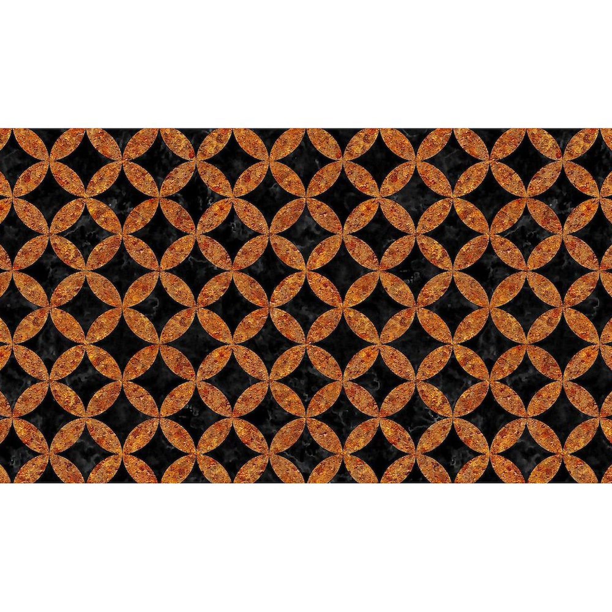 CafePress CIRCLES3 BLACK MARBLE & RUSTED METAL (R) 4