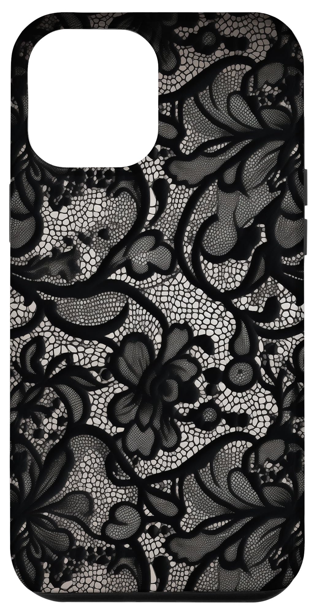 Black Lace Vintage Pattern Case for iPhone 12 Pro Max