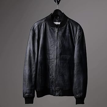 皮の但馬屋 Mo-LAWS レザーブルゾン メンズ ラムレザージャケット 本革 リブニット 防寒 防風 大きいサイズ S?5L 春秋冬福 1