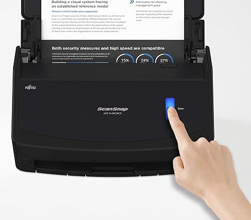 Miniatura 3 de Fujitsu ScanSnap iX1400 - Escáner simple de documentos con botón de un solo toque para Mac o PC, color negro (renovado)