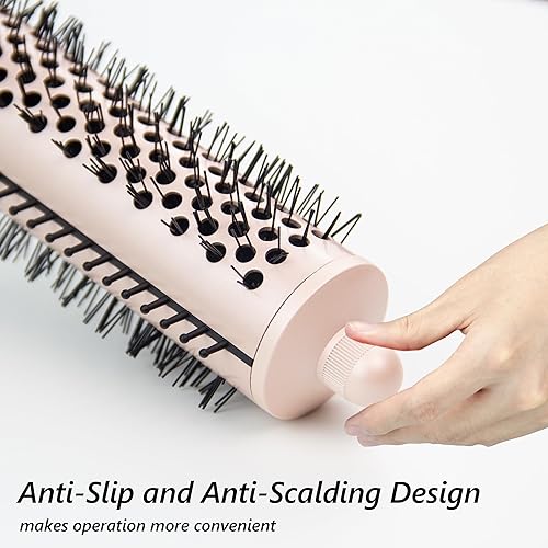 Miniatura 7 de ANGENIL Cepillo térmico para el cabello, voluminizador y alisador, peine redondo de 1.25 pulgadas para mujer, rizador de cerámica de turmalina, sin