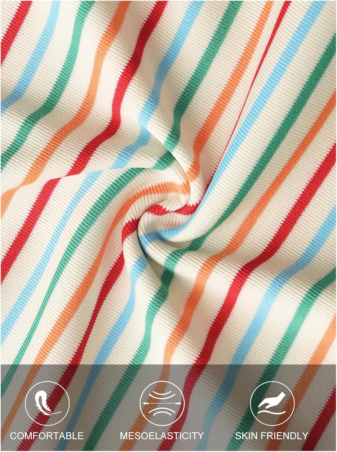 MEROKEETY Women's Fall Long Sleeve Striped Henley Tops V Neck Dressy Casual Loose Shirt 2025 Trendy Blouse - Image 4