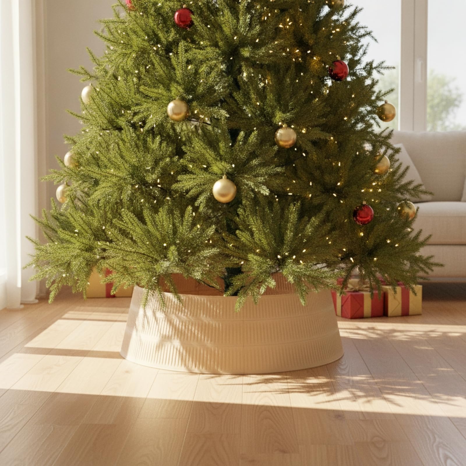 Colcolo Copribase per Albero di Natale Leggero | Collare per Albero di Natale, Riutilizzabile, Feste Natalizie