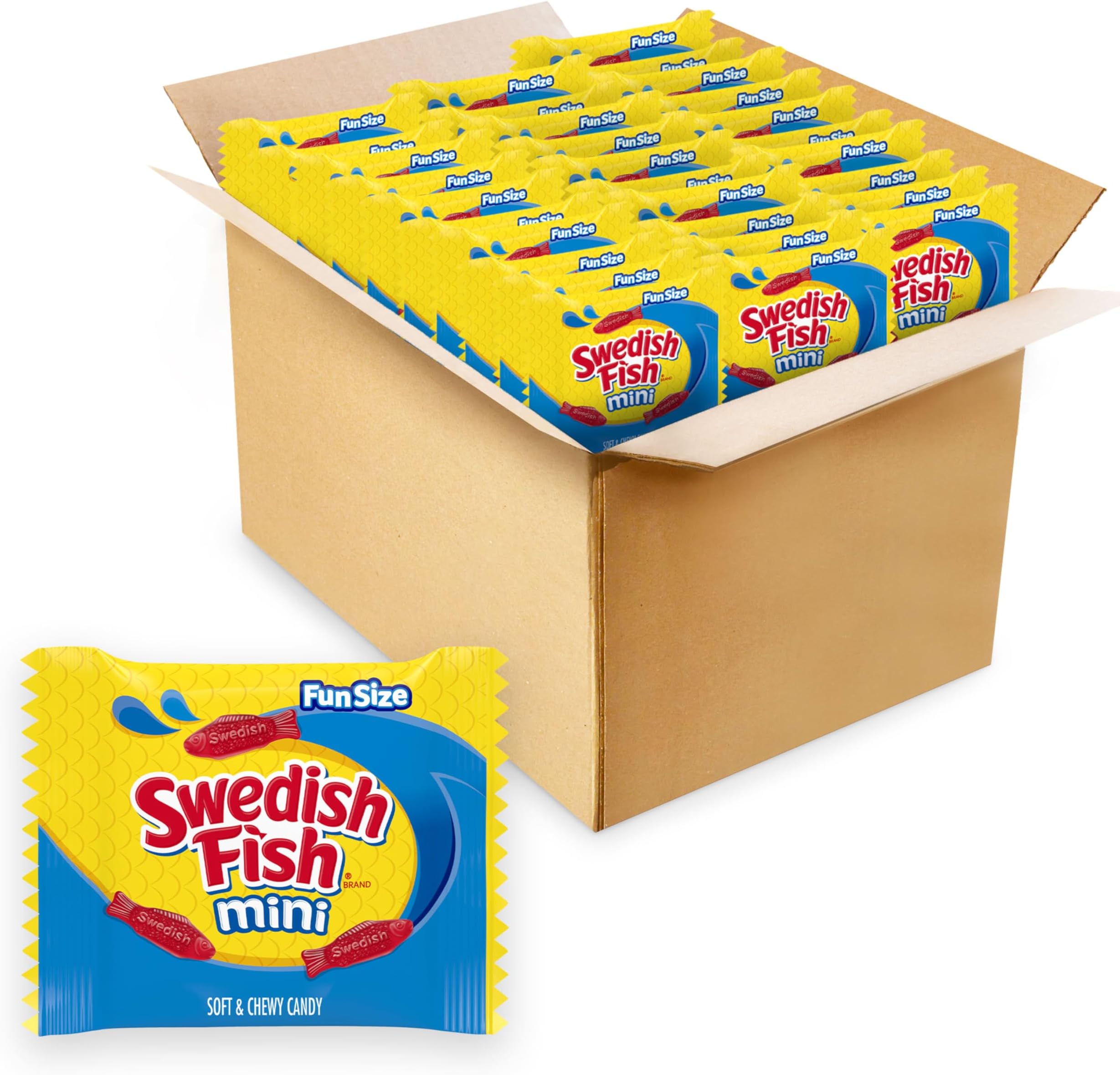 Mini Soft & Chewy Gummy Candy, Bulk Candy, 140 Snack Packs