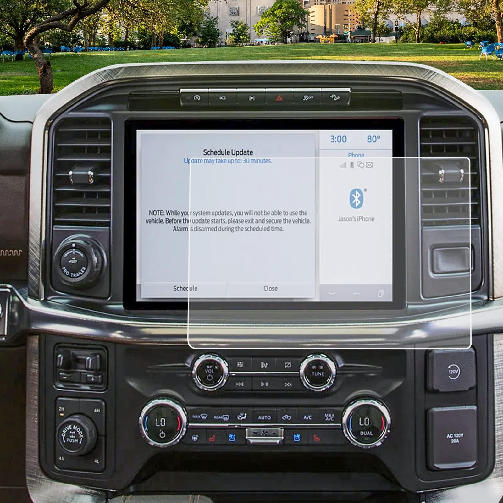 Screen Protector for 2021 Ford F-150 12In Navigation Display Tempered Glass F150 SYNC4 Touchscreen Protector Accessories (Matte)