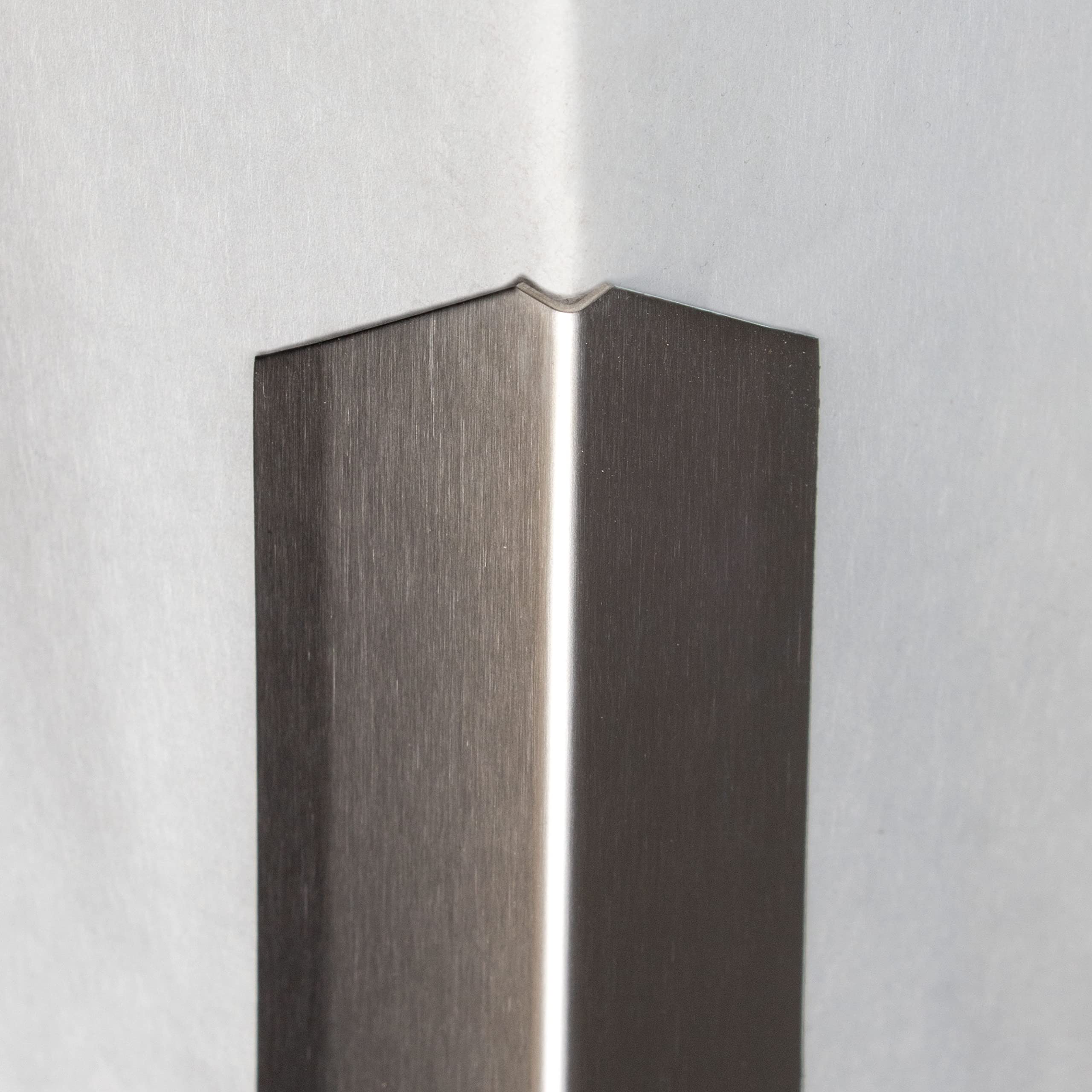 PROVISTON | Eckschutzwinkel | Edelstahl | Edelstahloptik | Breite 50 mm | Höhe 50 mm | Länge 1000 mm | Ungebohrt | Eckschutzprofil | Eckschutzleiste | Metallprofil | 1 Stück