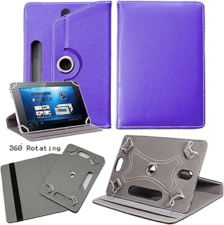Universal Case for 10" 10.1" inch Tablet, PU Leather Folio Protective Cover with Multi-Angle Stand Feature Case For Universal 10.1 inch Tablet, Samsung 10.1 Tablet, Lenovo 10.1 Tablet & All Other 10" / 10.1" Tablet (PURPLE)