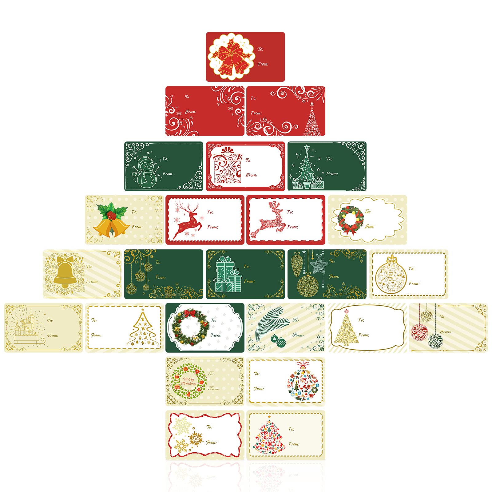 108 Autocollants De Noël – Étiquettes Gommettes Multicolores – Pour Emballage Cadeau, Scrapbooking, Cartes – DIY Déco