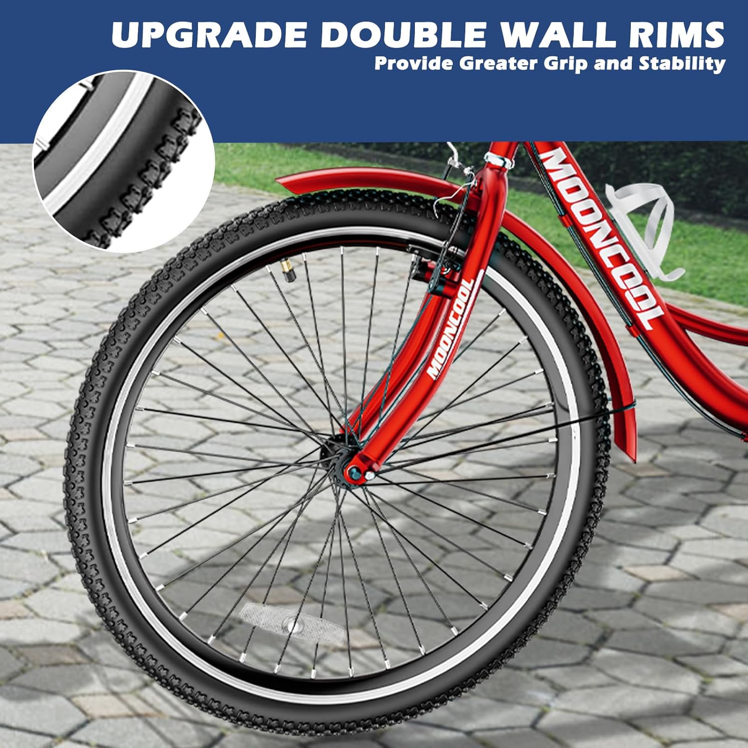 Barbella Adult Tricycles, 7 Speed Adult Trikes 20/24/26 inch 3 Wheel Bikes, Cruise Bike with Basket for Seniors, Women, Men for Recreation, Shopping, Exercise, Multiple Colors